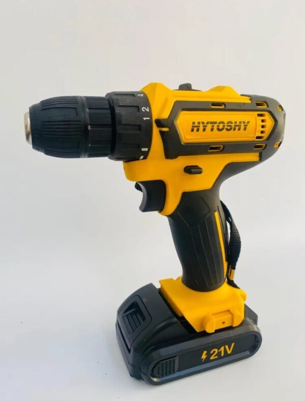 Taladro Inalámbrico Hytoshy 21V Litio-10N con 2 Baterías, Cargador Rápido y Kit de Accesorios en Maletín