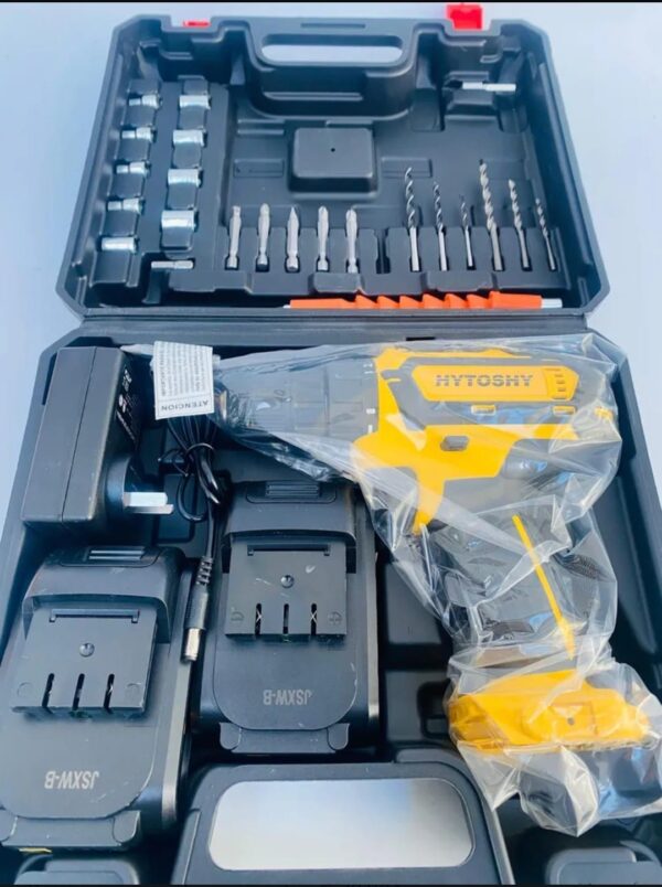 Taladro Inalámbrico Hytoshy 21V Litio-10N con 2 Baterías, Cargador Rápido y Kit de Accesorios en Maletín - imagen 3